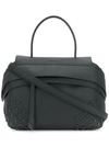 Tod's Wave Leather Mini Shoulder Bag In Black