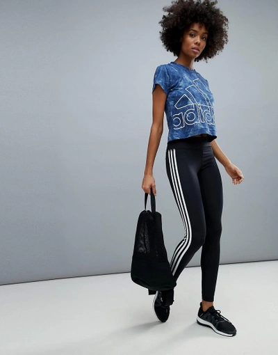 Adidas Originals Adidas Training Three Stripe Leggings-black | ModeSens