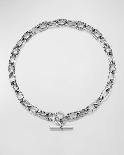 David Yurman Madison Toggle 18k黄金纯银链式项链 In Silver