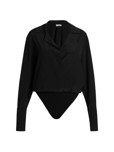 A.l.c Diana Notch-collar Bodysuit In Black