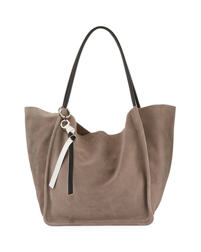 Proenza Schouler Extra Large Light Suede Tote Bag In Taupe