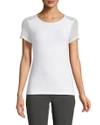 Anatomie Melissa Sheer-panel Short-sleeve T-shirt In White