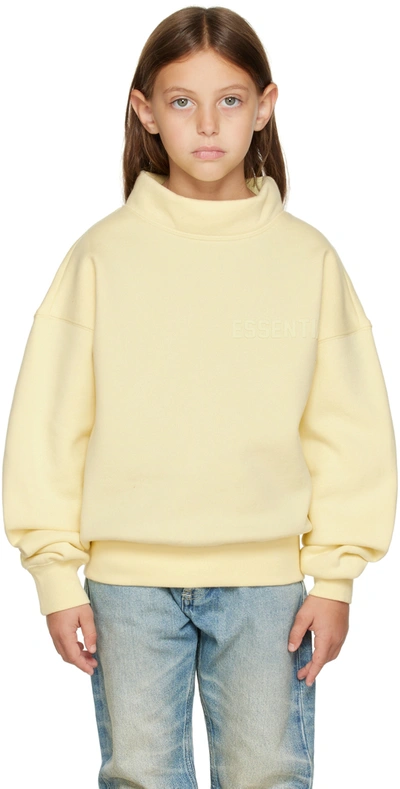 Essentials Kids Yellow Mock Neck Sweatshirt In Canary