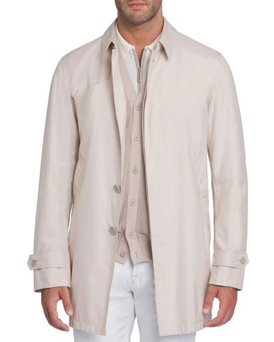 Stefano Ricci Button-front Silk Trench Coat