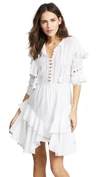 Sea Weatherly Crochet Pompom Cotton-blend Tunic Dress In White