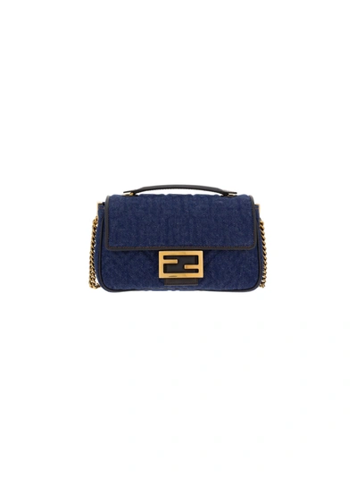 Fendi Baguette Chain Denim - Designer WishBags