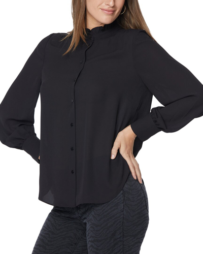 Nydj Ruffle Neck Blouse In Nocolor