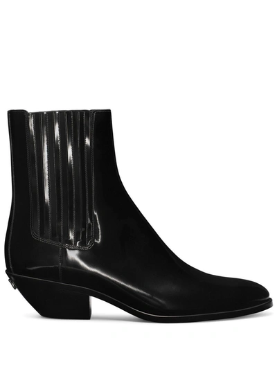 Dolce E Gabbana Women's  Black Leather Ankle Boots