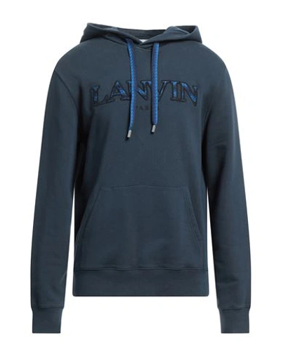 Lanvin Man Sweatshirt Slate Blue Size L Cotton, Polyester