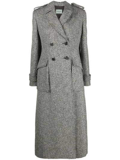 Durazzi Milano Single-breasted Long Coat In Grey