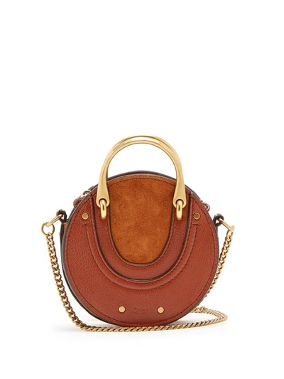 Chloé Pixie Mini Leather And Suede Cross-body Bag In Red