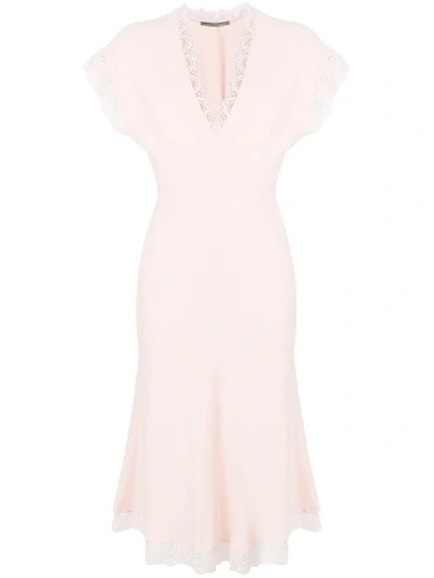 Ermanno Scervino Lace Trim Dress - Pink