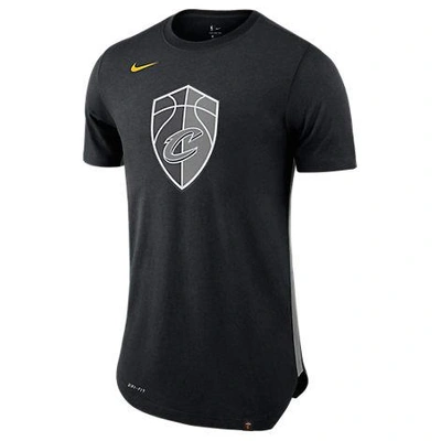 Nike Men's Cleveland Cavaliers Alternate Hem Short Sleeve T-shirt In Black