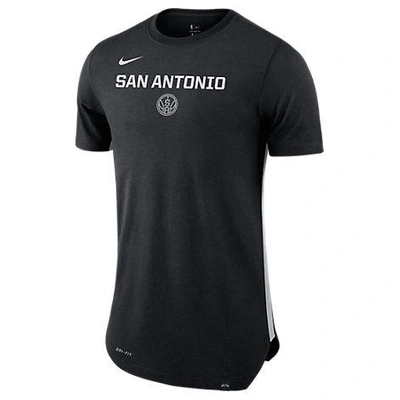 Nike Men's San Antonio Spurs Nba Alt Hem T-shirt, Black