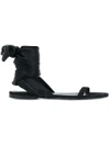 Cedric Charlier Flat Tie Sandals In Black