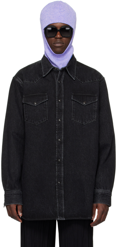 Acne Studios Karty Overshirt Cord In Black