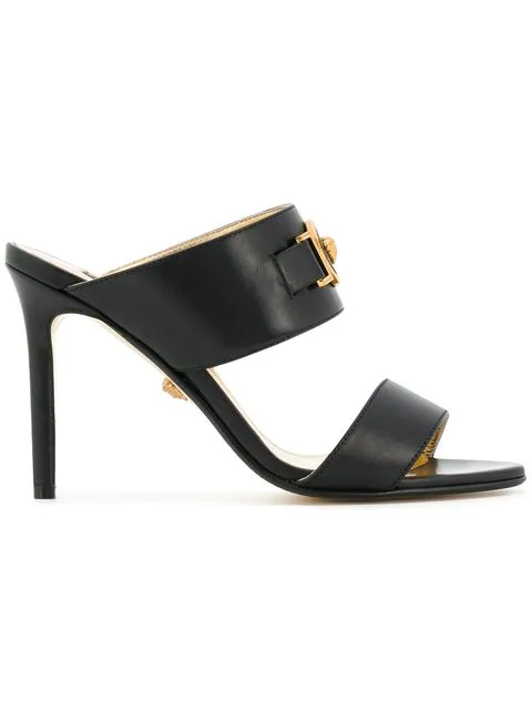 Versace Icon Sandals In Black | ModeSens