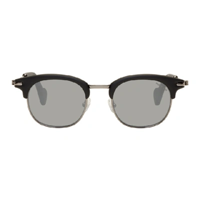 Moncler 49mm Sunglasses - Matte Black/ Ruthenium