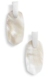 Kendra Scott Aragone Drop Earrings In Ivory/ Bright Silver
