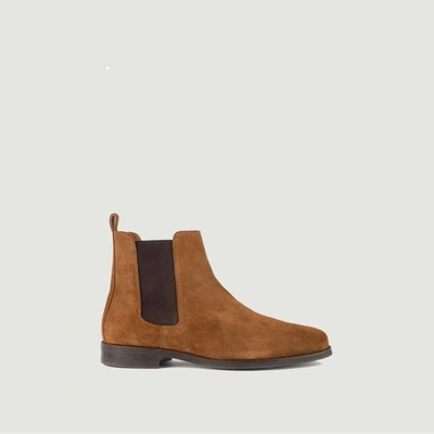 Bobbies Paris Chelsea Boots In Suede Leather Jude Tabac  In Brown