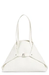 Akris Small Ai Techno Convertible Satchel - White