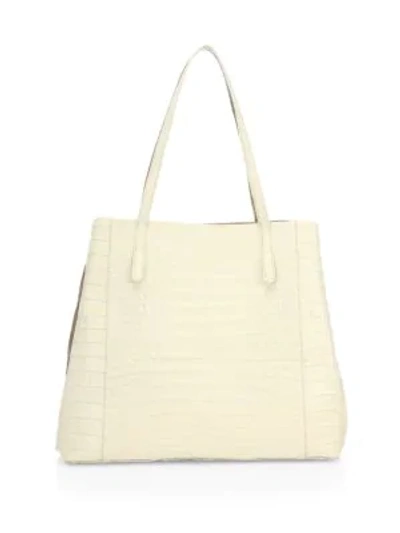 Nancy Gonzalez Crocodile Tote Bag In Taupe