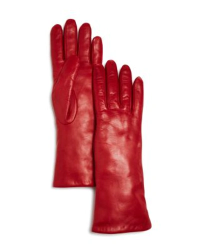 Bloomingdale's Cashmere Lined Leather Gloves - 100% Exclusive In Red