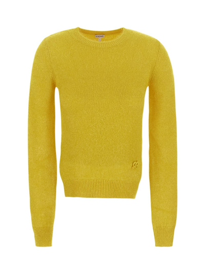 Loewe Sparkle Knit Jumper In Yellow