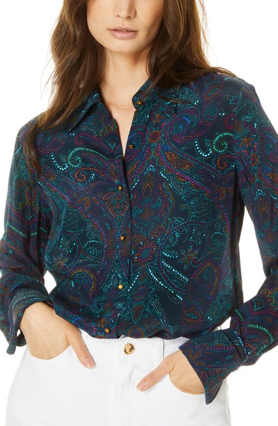 Robert Graham Gabriela Paisley-print Silk-blend Shirt In Multi