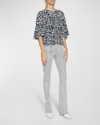 Isabel Marant Lidiane Flutter-sleeve Ruched Blouse In Black