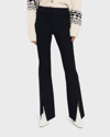 Derek Lam 10 Crosby Maeve Flared Split Hem Trousers In Black