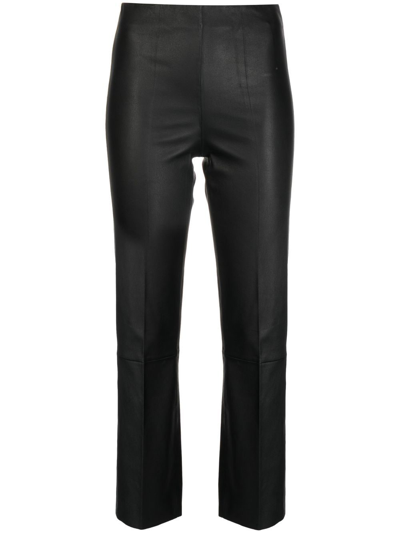 By Malene Birger Florentina Cropped Leather Leggings In Black