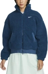 Nike Women's  Sportswear Swoosh Plush Jacket In Blue
