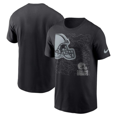 Nike Men's Rflctv Logo (nfl Cleveland Browns) T-shirt In Black