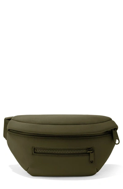 Dagne Dover Ace Neoprene Fanny Pack In Dark Moss