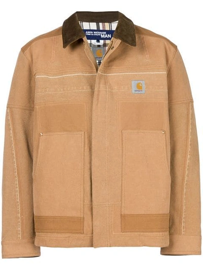 Junya Watanabe X Carhartt Point-collar Cotton-canvas Jacket In Camel