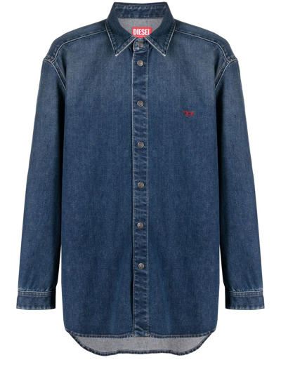 Diesel D-simply-sp Denim Shirt In 01