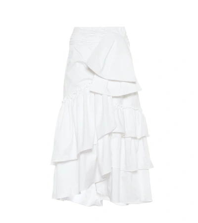 Johanna Ortiz Roswell Cotton Poplin Skirt In White