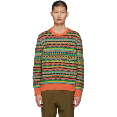 Stella Mccartney Fair Isle Virgin Wool And Cotton-blend Sweater In Multicolor