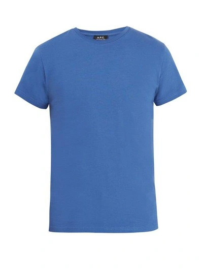Apc Jimmy Cotton-jersey T-shirt In Blue