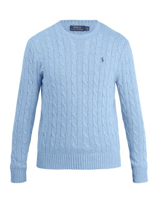 baby blue polo sweater