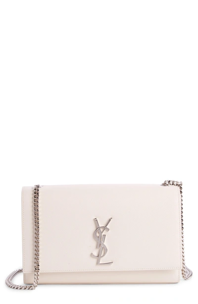 Saint Laurent Medium Kate Calfskin Leather Shoulder Bag - Ivory In Cream