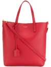 Saint Laurent Small Crossbody Shopper Bag In Rouge