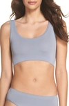 Hanro 'touch Feeling' Crop Top In Lilac Grey