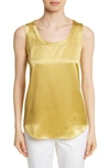 Lafayette 148 Perla Reversible Silk Blouse In Margarita