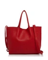 Street Level Christine East/west Tote In Red/silver
