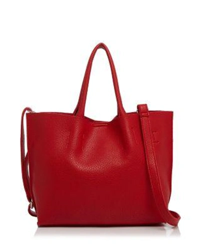 Street Level Christine East/west Tote In Red/silver