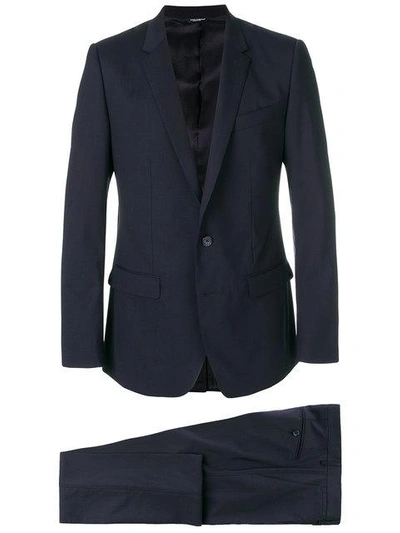 Dolce & Gabbana Two Piece Formal Suit In Blue