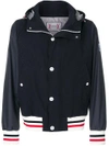 Moncler Varsity Bomber Jacket In Blue