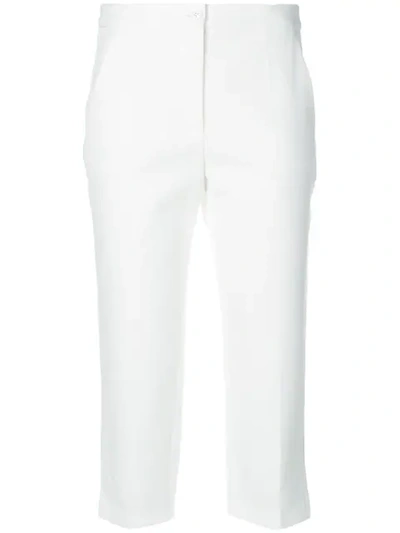 Boutique Moschino Cropped Trousers In White